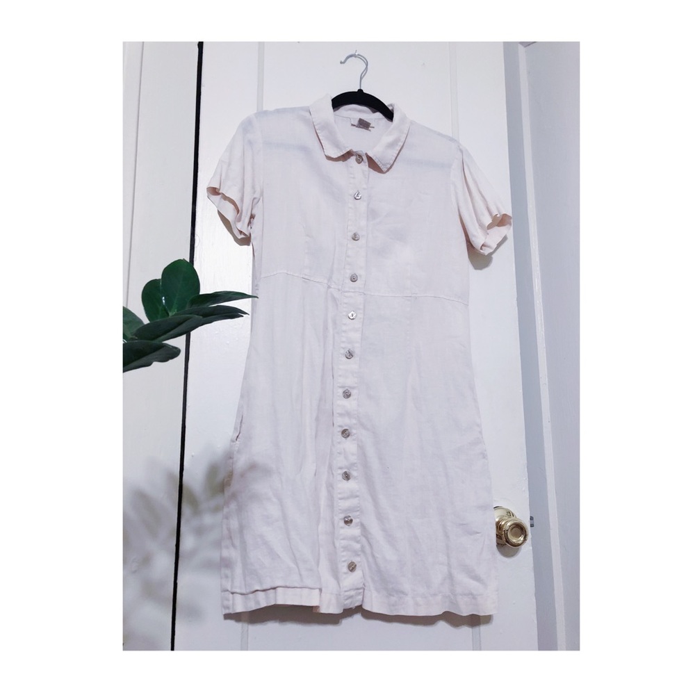 J. Jill washed linen button front dress